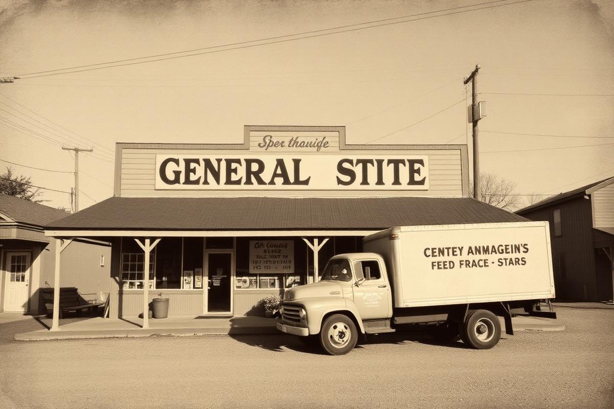 Archival photograph of the store in its early years